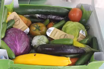 Cận cảnh giỏ quà Tết từ rau quả sạch của nông dân Đà Lạt