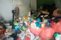 Cô gái làm người xem rùng mình vì sống chung với rác