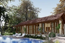 Ngôi nhà ở ngoại ô Hà Nội, dựng từ gỗ cũ, lợp cót-ép