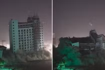 Video: 2 cao ốc nổ tung, hóa tro bụi trong vài giây