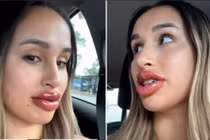 Clip: Cô gái khoe thành quả xăm môi khiến dân mạng “hết hồn“