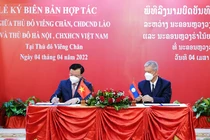 Hội nghị xúc tiến ĐTTM Hà Nội - Viêng Chăn thu hút 100 doanh nghiệp tham dự
