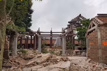 Cận cảnh hiện trường vụ sập tường Chùa Tranh ở Hải Dương khiến 1 người tử vong