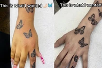 Video: Cô gái xăm hình bướm trên tay và cái kết không thể tin nổi