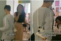 Hoa hậu Thùy Tiên bị fan bao vây ngay bên ngoài toilet