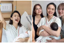 Minh Hằng lộ diện tươi tắn sau khi sinh con trai đầu lòng