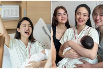 Minh Hằng lộ diện tươi tắn sau khi sinh con trai đầu lòng