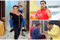 MC Quyền Linh cõng tiền bối, còn bao lần ghi điểm?