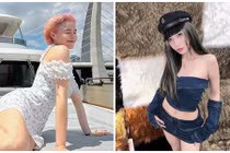 Đọ sắc Thái Trinh và bạn gái hiện tại của Quang Đăng