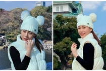 “Bà bầu” Phương Oanh khoe nhan sắc rạng rỡ đi du lịch