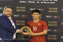 Tiền đạo U23 Việt Nam được vinh danh ở Doha Cup