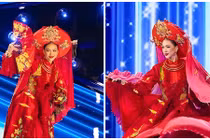 Bùi Quỳnh Hoa thi quốc phục ở Miss Universe sau sự cố