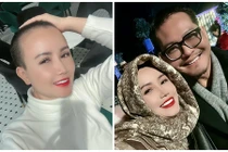 Diễn viên Hoàng Yến rạng rỡ bên đồng nghiệp hậu xuống tóc