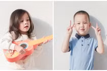 Vẻ đáng yêu của cặp song sinh nhà Hồ Ngọc Hà - Kim Lý