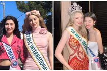 Phương Nhi đẹp ngọt ngào đọ sắc đương kim Hoa hậu Quốc tế 