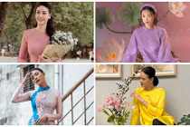 Sao Việt đẹp mê đắm khi diện áo dài đón Tết Nguyên đán 2023 