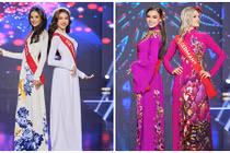 Thí sinh Miss Charm 2023 diện áo dài đẹp nền nã ở bán kết