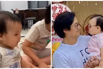 Con trai gần như lộ mặt của Quý Bình và vợ đại gia