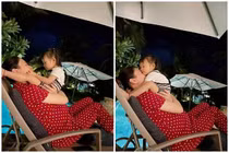 Nhà đầy đô la, mang bầu Đàm Thu Trang vẫn diện đồ chân chất