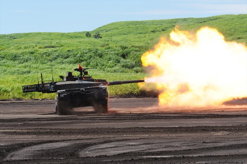 Mãn nhãn siêu tăng Type 10 Nhật Bản bắn pháo