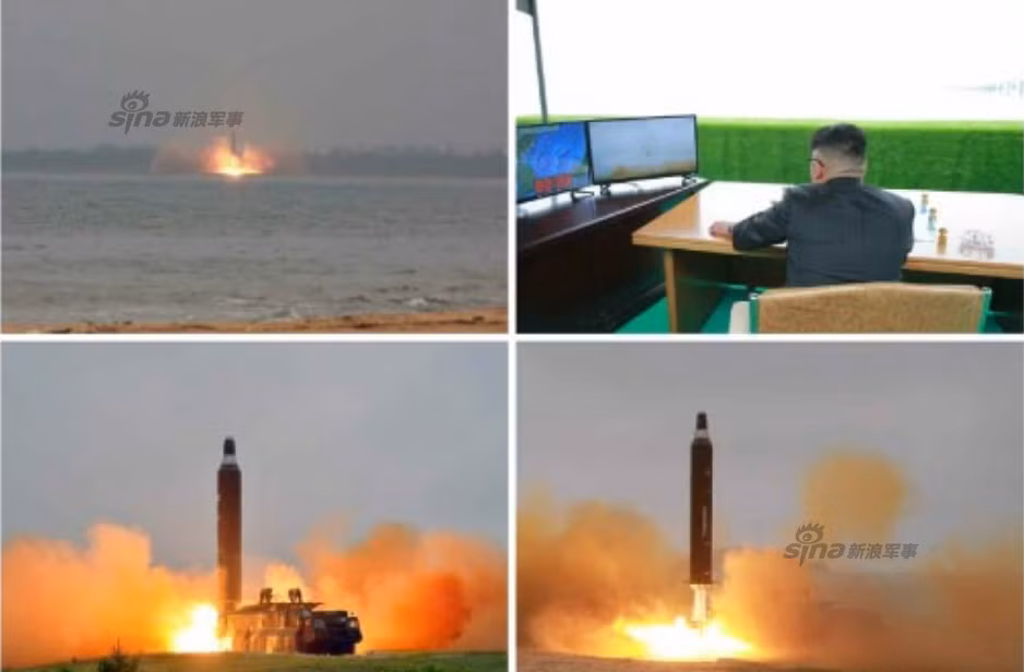 Ảnh nóng tên lửa đạn đạo Triều Tiên lao lên trời