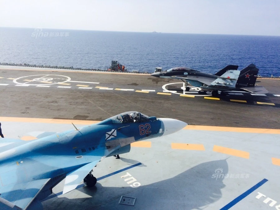 Soi hoạt động trên tàu sân bay Kuznetsov tham chiến tại Syria