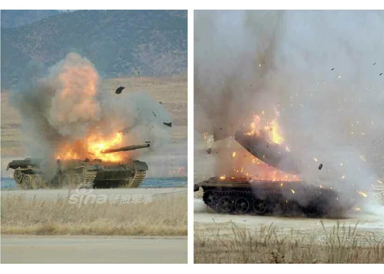 Khiếp tên lửa mới của Triều Tiên bắn “đứt đầu” xe tăng