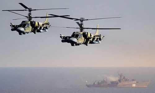 Quan sát Không quân, Hải quân Nga tập trận đổ bộ