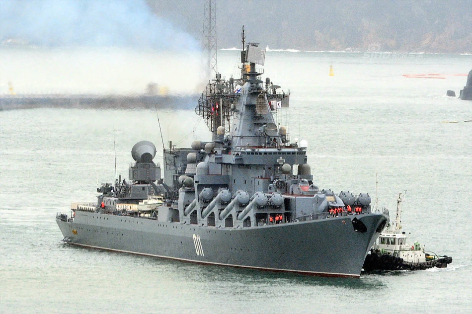 Tuần dương hạm tên lửa Nga bất thình lình tới Hàn Quốc