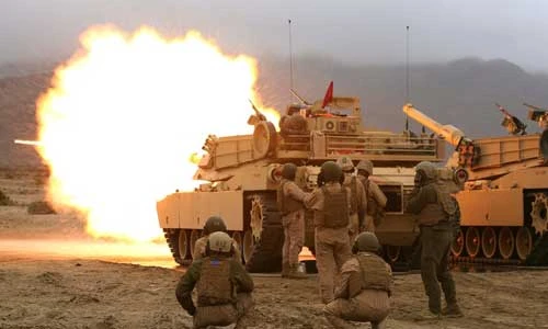 Ảnh QS ấn tượng tuần: vua tăng Mỹ M1 Abram thổi lửa