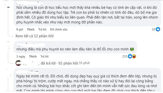 Một số người đồng tình với vị phụ huynh đầu tiên. Ảnh chụp màn hình rr.jpg