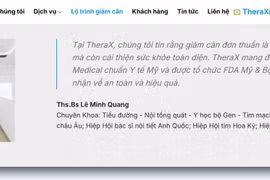 Trang web giới thiệu một cá nhân với danh xưng Ths.Bs Lê Minh Quang, kèm thông tin chuyên môn và là thành viên Hiệp hội tiểu đường châu Âu; Hiệp Hội bác sĩ nội tiết Anh Quốc; Hiệp Hội tim Hoa Kỳ; Hiệp Hội bác sĩ gia đình Hoa Kỳ.