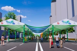 Phối cảnh khu vực Sách với Nghệ thuật thủ công Việt Nam tại Lễ hội Đường sách Tết 2026.