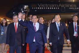 Thủ tướng Phạm Minh Chính và Đoàn đại biểu Việt Nam đã tới sân bay Tân Hải, thành phố Thiên Tân, bắt đầu chuyến công tác dự Hội nghị Thượng đỉnh Tổ chức Hợp tác Thượng Hải (SCO) 2025 và làm việc tại Trung Quốc - Ảnh: VGP/Nhật Bắc