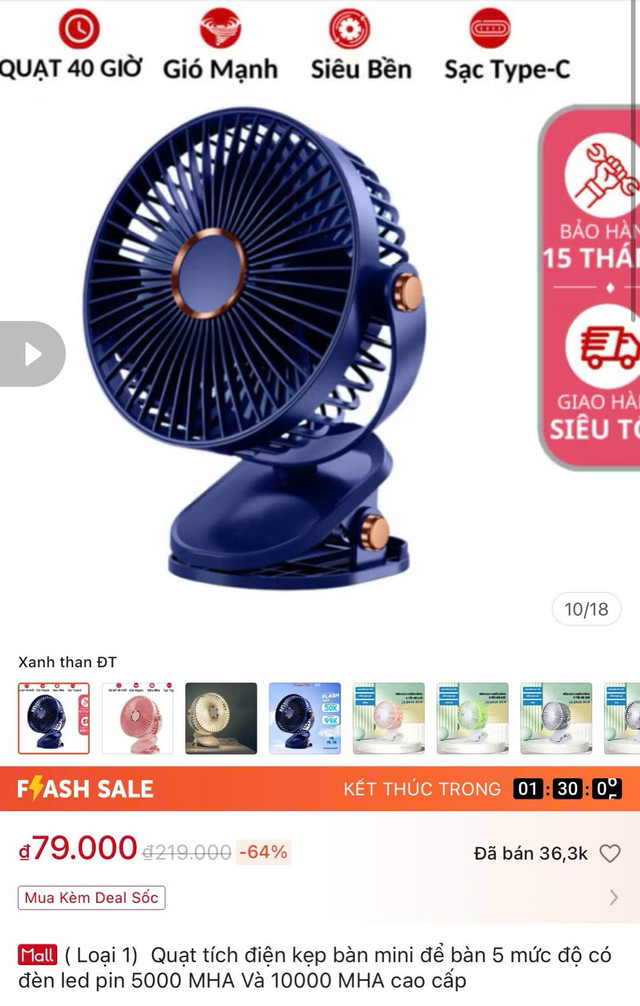 Có nên mua quạt tích điện kẹp bàn mini giá 75.000 đồng? Ảnh chụp màn hình z6600705305721-45af6477b0c4efa1d8a973c08c4a549c.jpg