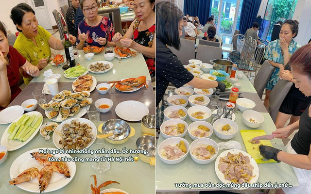 Mỗi bữa ăn là một “bữa tiệc nhỏ” với thực đơn phong phú do gia đình tự tay chuẩn bị. Ảnh Báo Vietnamnet cua1.jpg