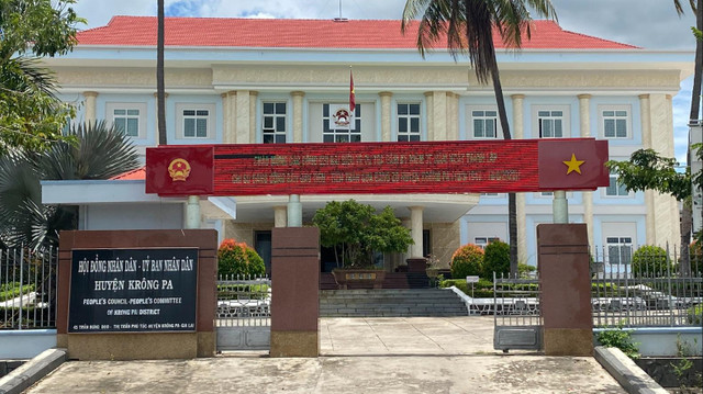 Trụ sở UBND huyện Krông Pa, tỉnh Gia Lai. (Ảnh: Internet) Trụ sở UBND huyện Krông Pa, tỉnh Gia Lai. (Ảnh: Internet)