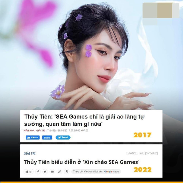 Thuỷ Tiên tự tay vả miệng: 'SEA Game chỉ là giải ao làng' - Hình 2 Thuy Tien tu tay va mieng: 'SEA Game chi la giai ao lang'-Hinh-2