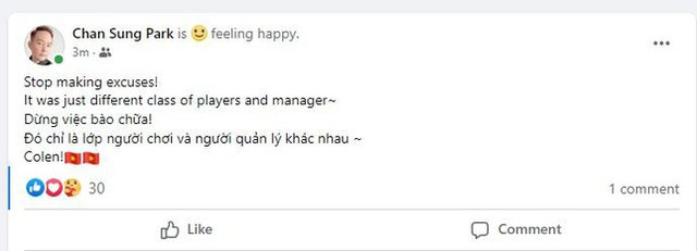 Con trai HLV Park Hang-seo phản bác HLV Indonesia - Hình 2 Con trai HLV Park Hang-seo phan bac HLV Indonesia-Hinh-2
