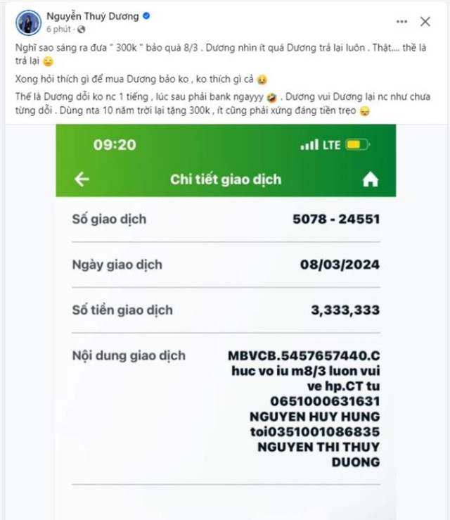 8/3, Huy Hùng tặng quà gì mà vợ dỗi 1 tiếng? 8/3, Huy Hung tang qua gi ma vo doi 1 tieng?