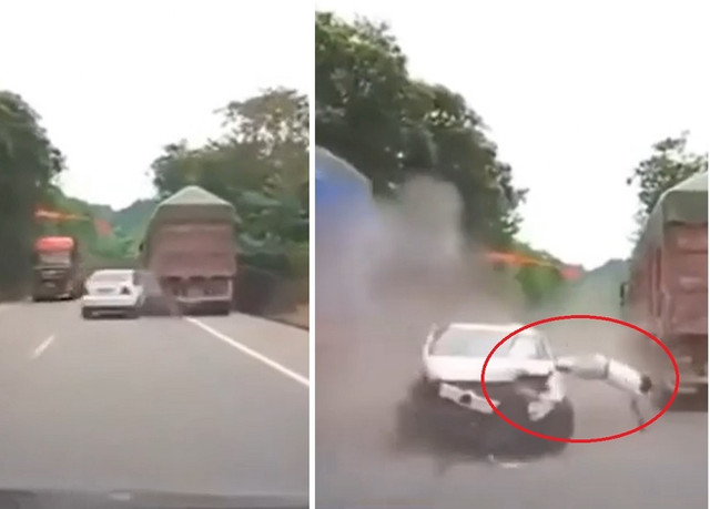 Tài xế văng khỏi ô tô giữa tai nạn kinh hoàng và cái kết kỳ diệu Tai xe vang khoi o to giua tai nan kinh hoang va cai ket ky dieu