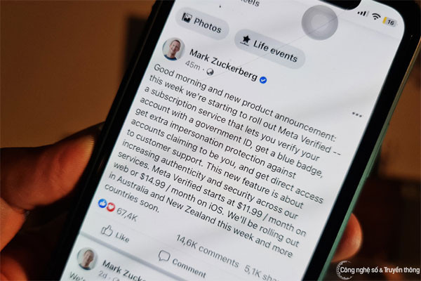 Mark Zuckerberg sẽ bán tích xanh Facebook với giá 11,99 USD/tháng Mark Zuckerberg se ban tich xanh Facebook voi gia 11,99 USD/thang