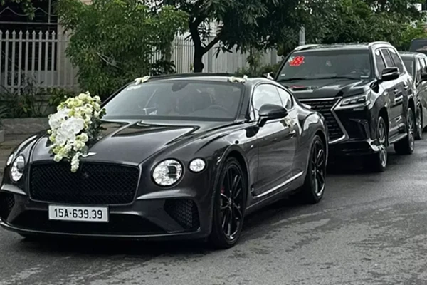 Ngắm Bentley Continental GT hơn 16 tỷ rước dâu tại Hải Phòng