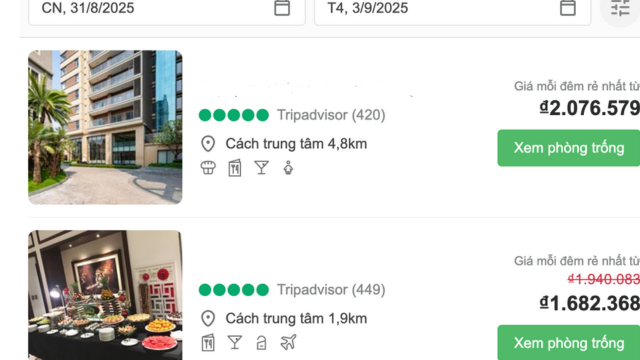Nhiều khách sạn rơi vào tình trạng không còn phòng trống, du khách muốn thuê được phải di chuyển xa trung tâm.