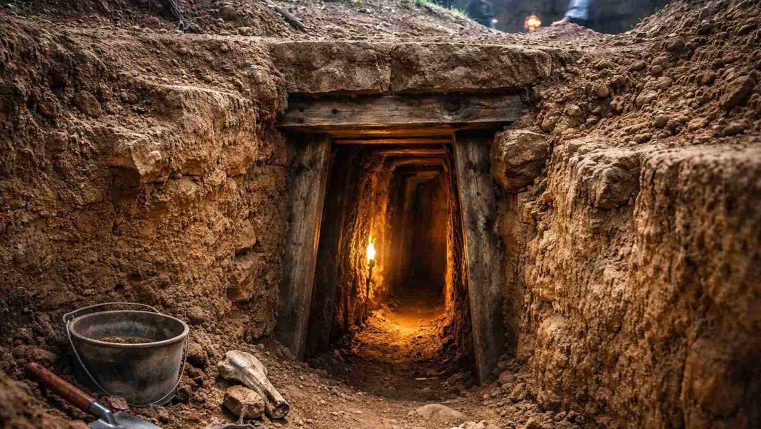 Bí ẩn đường hầm thời kỳ Đồ Đá Mới được khai quật tại Đức