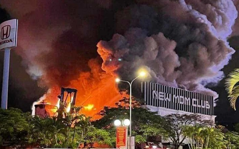 Bar lớn nhất Hải Phòng New MDM Club tan hoang sau vụ cháy lớn