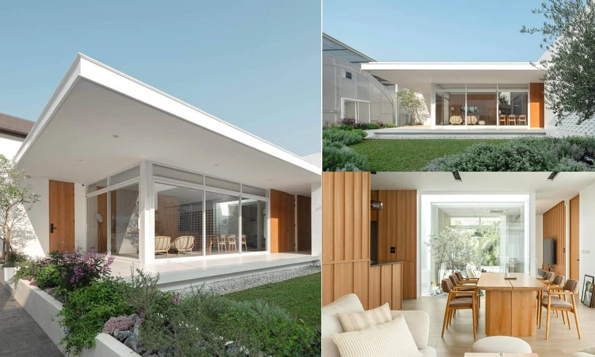 Đưa cả thiên nhiên vào nhà mái bằng gam trắng cực ấn tượng