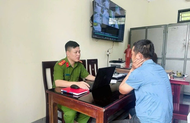 Cơ quan công an làm việc với N.Đ.C.. Ảnh: Công an cung cấp Cơ quan công an làm việc với N.Đ.C.. Ảnh: Công an cung cấp