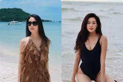 Hot face sao Việt: Khánh Vân diện bikini tạo dáng ở biển