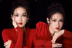 Lê Tú Vi khoe sắc quyến rũ trong bộ ảnh đầm đỏ rực rỡ